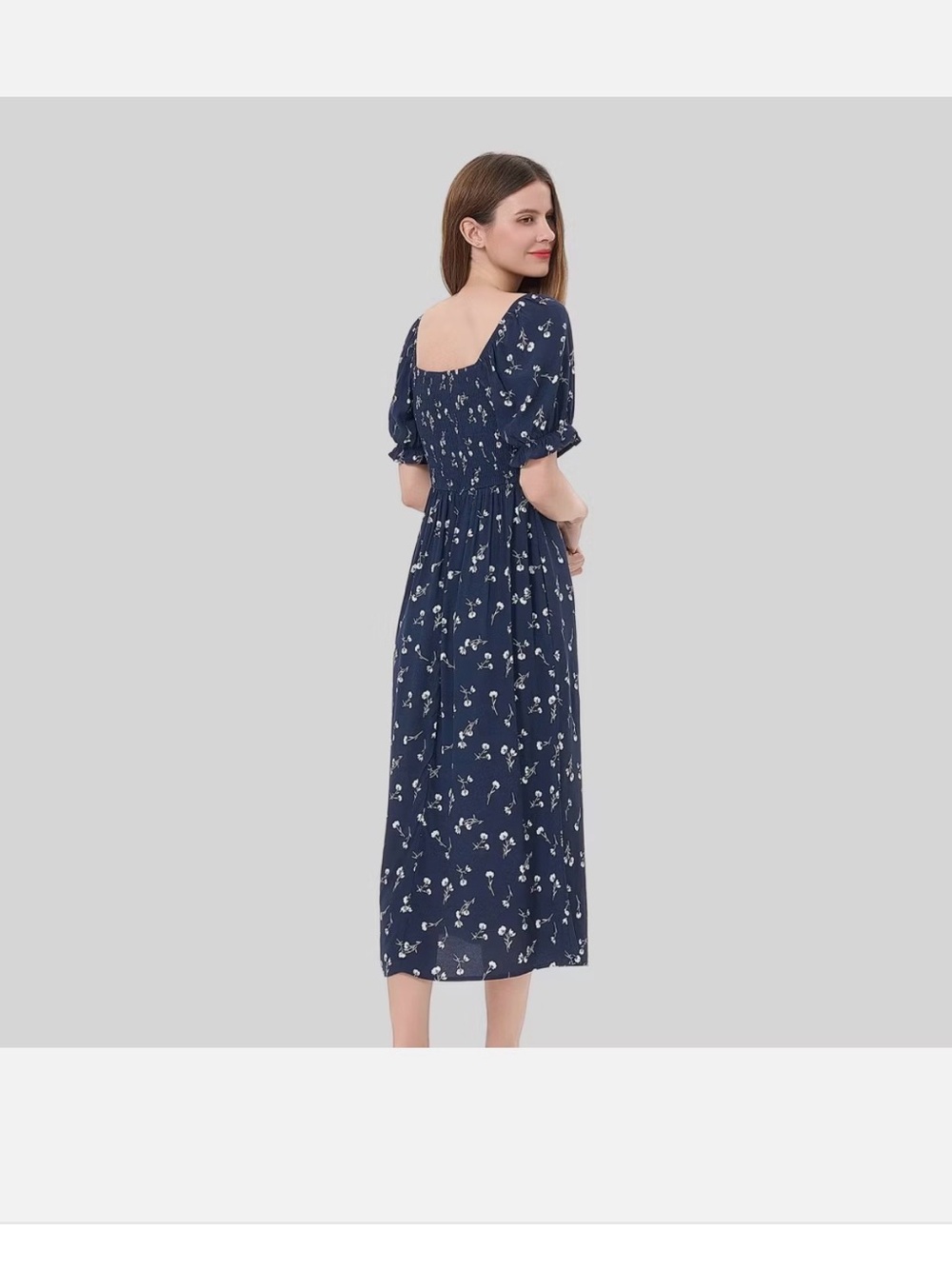 Women Puff Short Sleeve Midi Fit & Flare Dress - A New day
